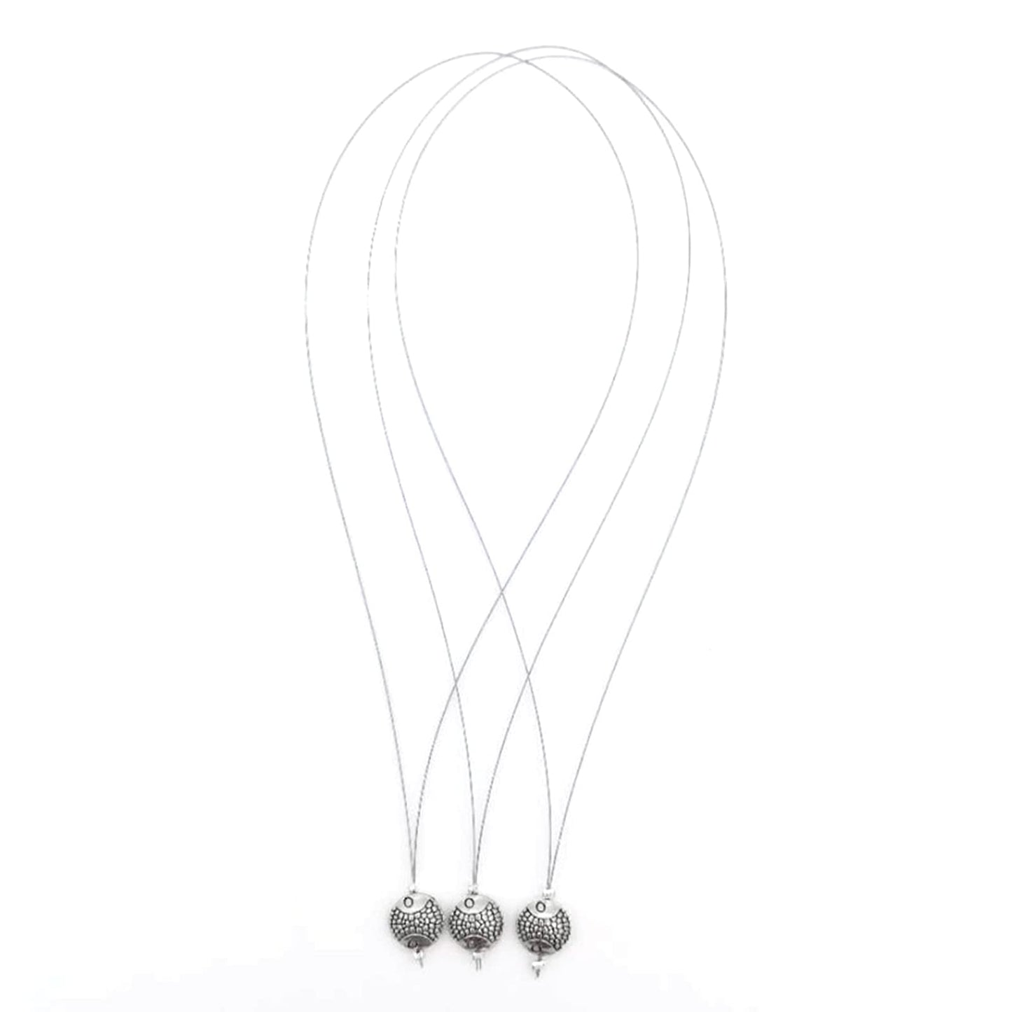 Hair Extension Nano Rings Threader Loop Hook Pulling Needle Tool 3pcs Micro Beads Links Feather Hair Extensions Threading Tool (3Pcs Threading Tool), Silver, 24cm