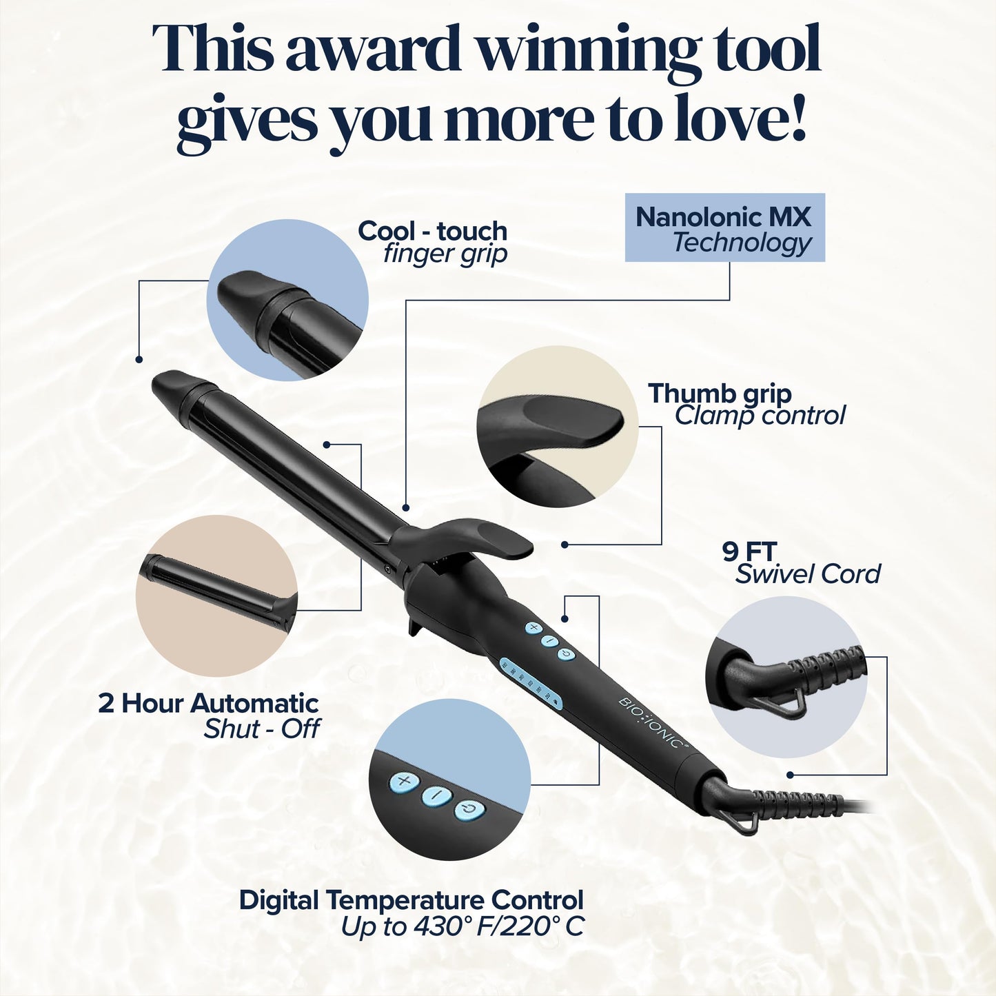 BioIonic Long Barrel Curling Iron